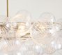 Cooper Glass Bubbled Oval Chandelier (40")