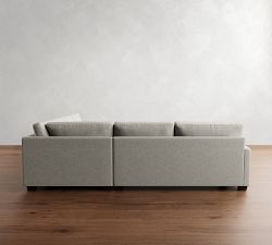 PB Comfort Modern Square Arm 3-Piece L-Shaped Wedge Sleeper Sectional (119")