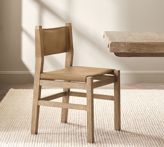 Segura Leather Dining Chair by Pottery Barn