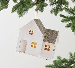Wooden House Ornaments