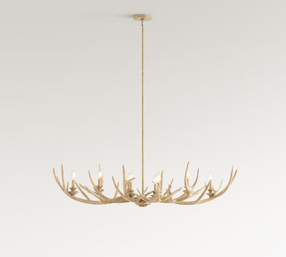 Faux Antler Linear Chandelier (52")