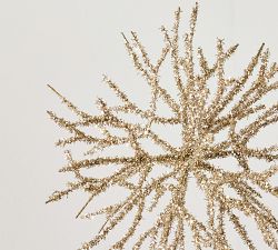 German Glass Glitter Coral Tree Topper