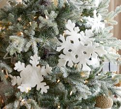 Handcrafted Felt Snowflake Garland - Set of 3