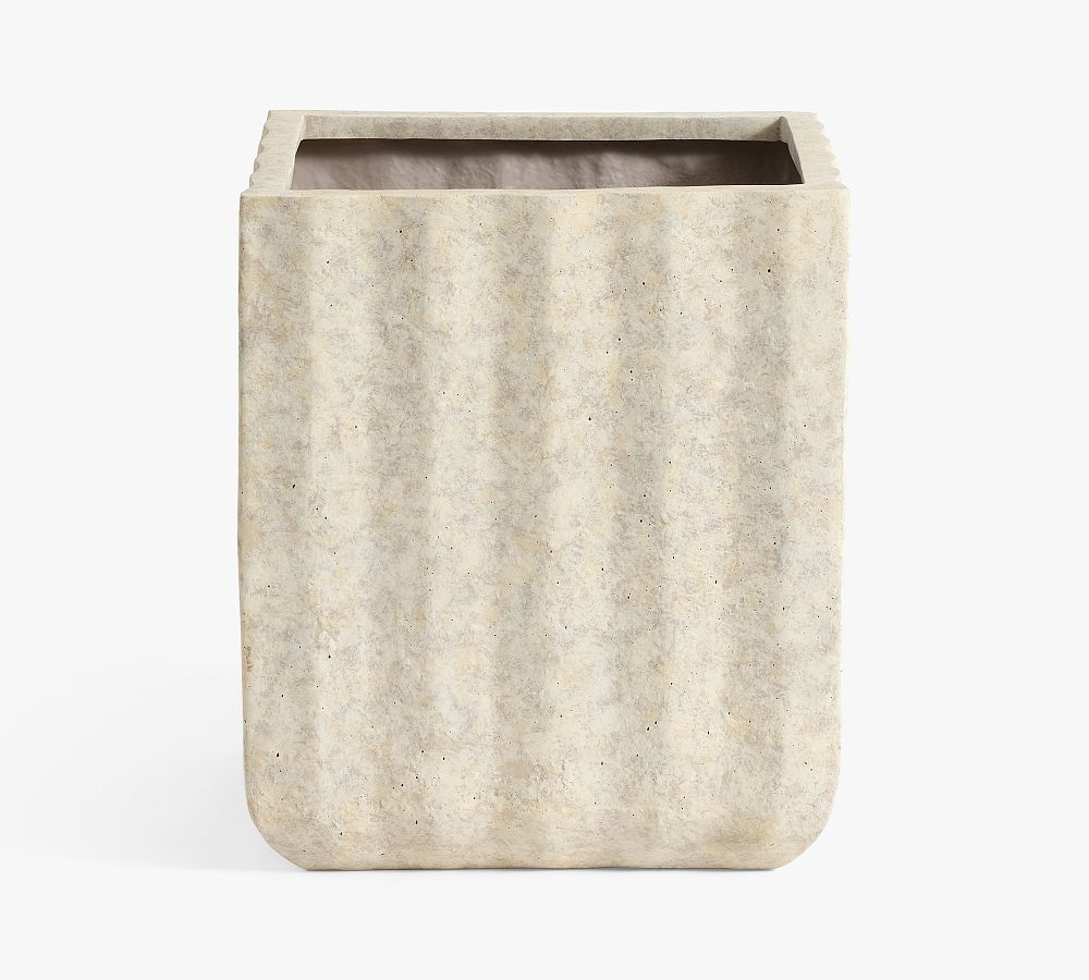 Modern Fluted Square Planters by Pottery Barn