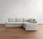 PB Comfort Square Arm Slipcovered 3-Piece Wedge Sleeper Sectional (119")