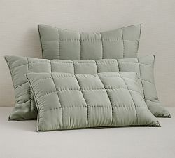 Open Box: TENCEL™ Box Stitch Quilted Sham