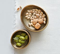 Austin Tumbled Metal Serving Bowls