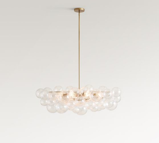 Cooper Glass Bubbled Round Chandelier (20