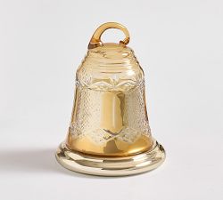 Cut Glass Bell Candle - Winter Spruce