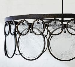 Easton Outdoor Recycled Glass Round Chandelier (40")