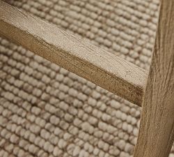 Fenton Woven Backless Leather Stool