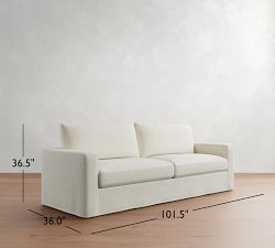 Westwood Square Arm Slipcovered Sofa (65"&ndash;125")