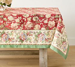 Anne Floral Organic Cotton Tablecloth