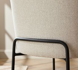 Layton Upholstered Metal Stool