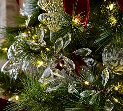 Lit Rustic Gem Leaf Garland