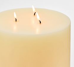 Unscented Wax Pillar Candle