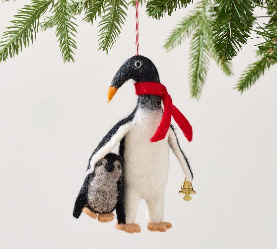 Felt Penguin Friends Ornament