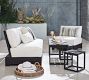 Malibu Metal Platform Armless Outdoor Loveseat (66")