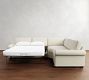 PB Comfort Modern Roll Arm 3-Piece Wedge Sleeper Sectional (121")