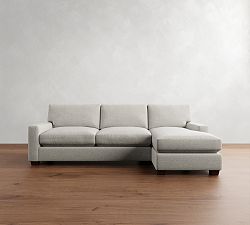 PB Comfort Modern Square Arm Chaise Sleeper Sectional (108")