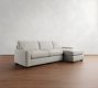 PB Comfort Modern Square Arm Chaise Sleeper Sectional (108")