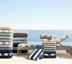Piped Outdoor Chaise Cushion