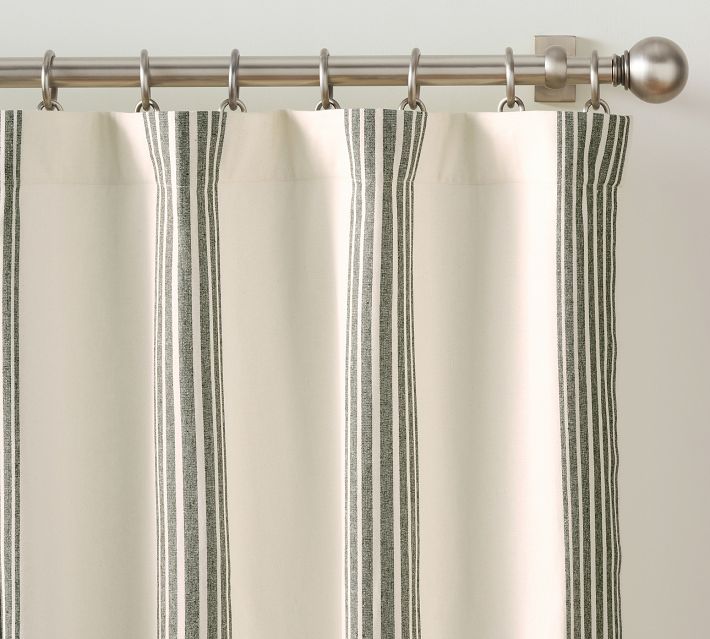 POTTERY BARN＊カーテン Riviera Striped Curtain | Pottery Barn