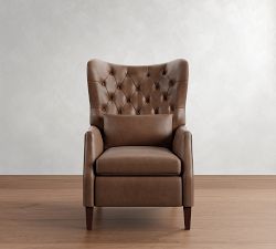 Champlain Tufted Square Arm Leather Recliner