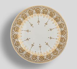 Diwali Gold Pattern Stoneware Salad Plates - Set of 4