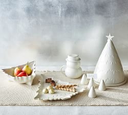 Holiday Tree Stoneware Place Card Holders - Set of 4