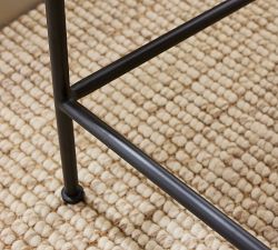 Layton Upholstered Metal Stool