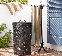 Bronze Pool Towel Stand