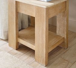 Travertine Square Side Table (21")