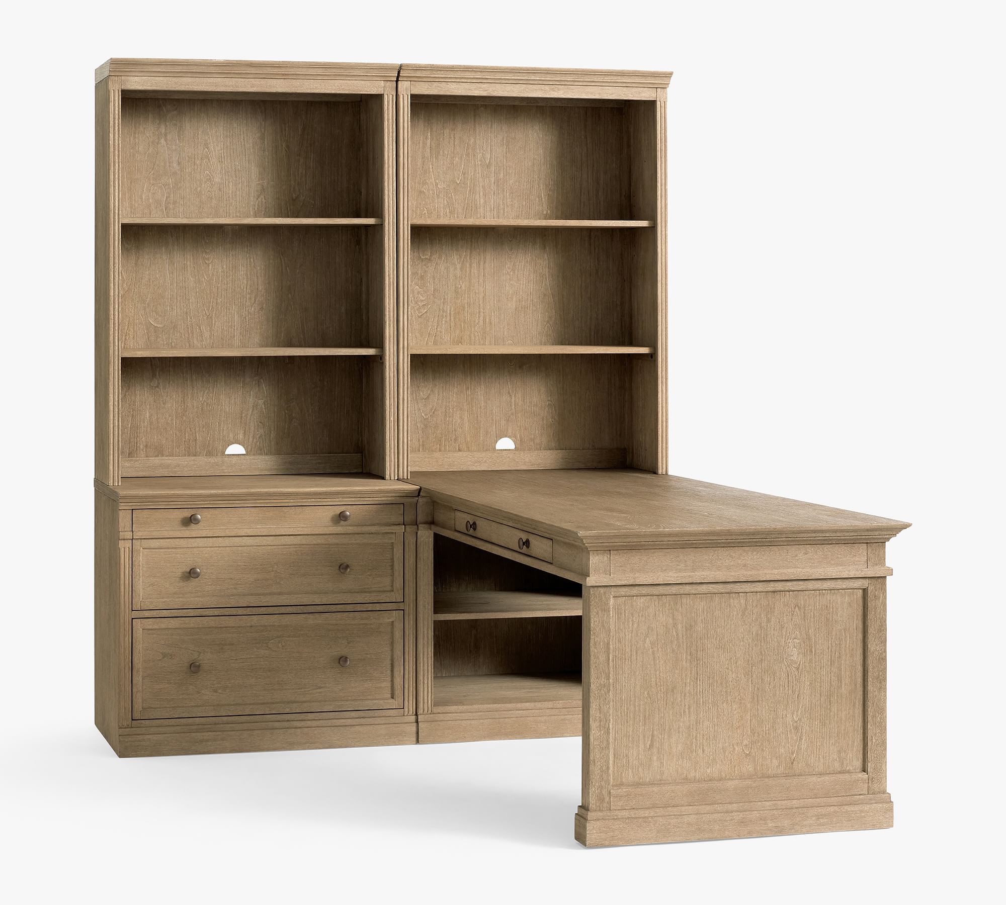 Livingston Peninsula Desk with Bookcase Suite (70")
