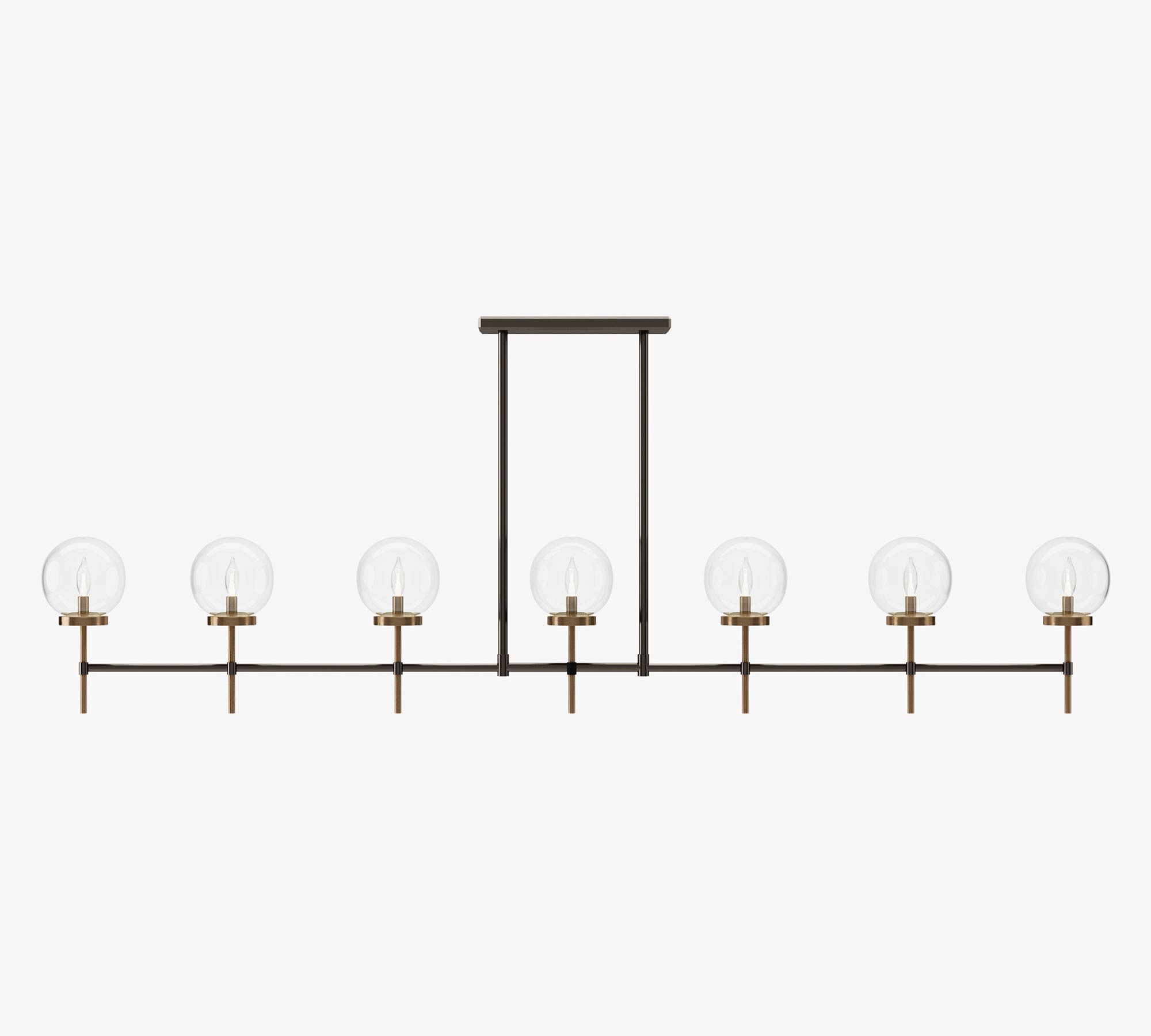 Camryn Glass Globe Linear Chandelier (49"-72")