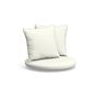 Torrey Cushion Cover Papasan Outdoor Chair, High Performance Canvas; White