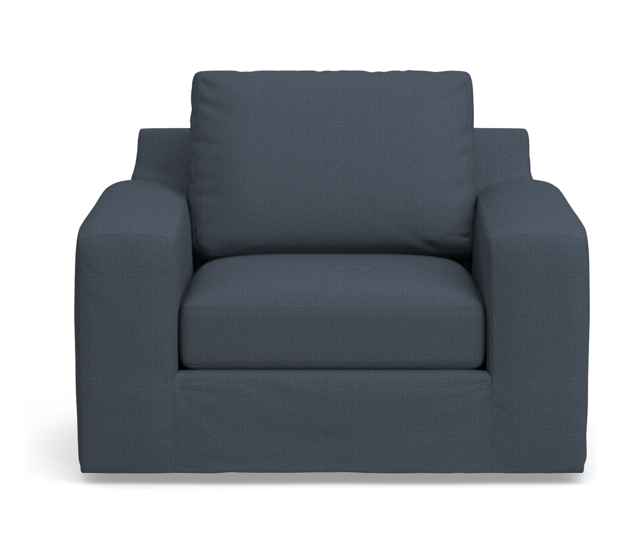 Big Sur Slipcovered Swivel Outdoor Lounge Chair