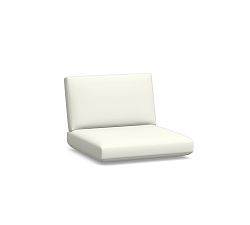 Indio Modern Swivel Outdoor Lounge Chair Cushion, High Performance Canvas; White