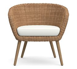 Hayes Outdoor Lounge Chair Cushion Cover, High Performance Recycled Canvas, Frost