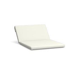 Torrey Cushion Cover Double Outdoor Chaise, High Performance Canvas; White