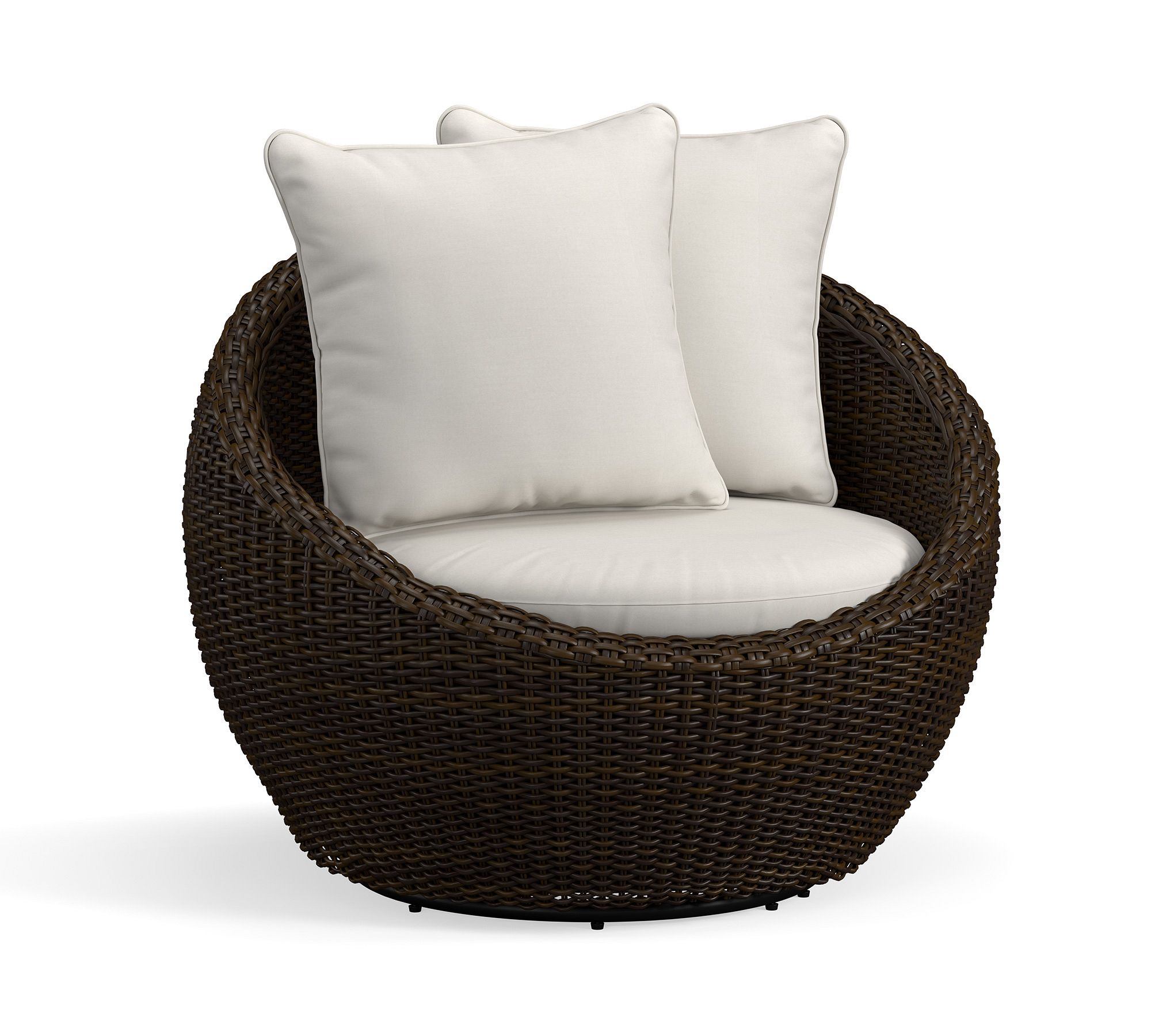 Torrey Wicker Swivel Outdoor Papasan