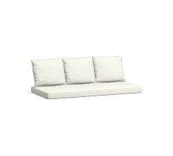Torrey Cushion Cover Square/Slope Arm Outdoor Sofa, High Performance Canvas; White