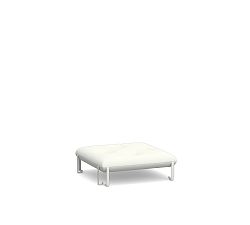 Cushion Only: Universal Backless Outdoor Bar/Counter Stool, High Performance Recycled Canvas; Frost