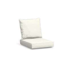 Torrey Cushion Cover Square Arm Swivel outdoor Occ Chair, High Performance Canvas; White