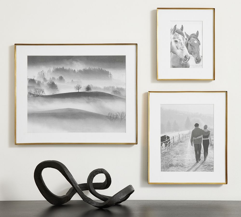 3-Piece Stowe Modern Metal Frame Set - Set of 3 - Brass