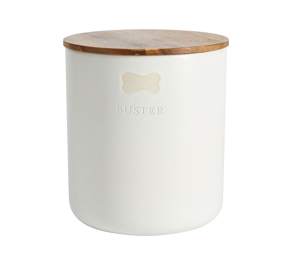 Mason Stoneware Pet Treat Canister - Ivory
