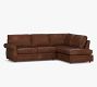 Pearce Roll Arm Leather Return Bumper Sectional (117")