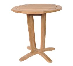 Val 5-Piece Teak Bistro Table with Maya Folding Dining Armchair Set