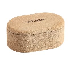 Avalon Oval Suede Jewelry Box