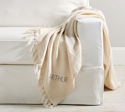 Dayton Linen Fringe Throw